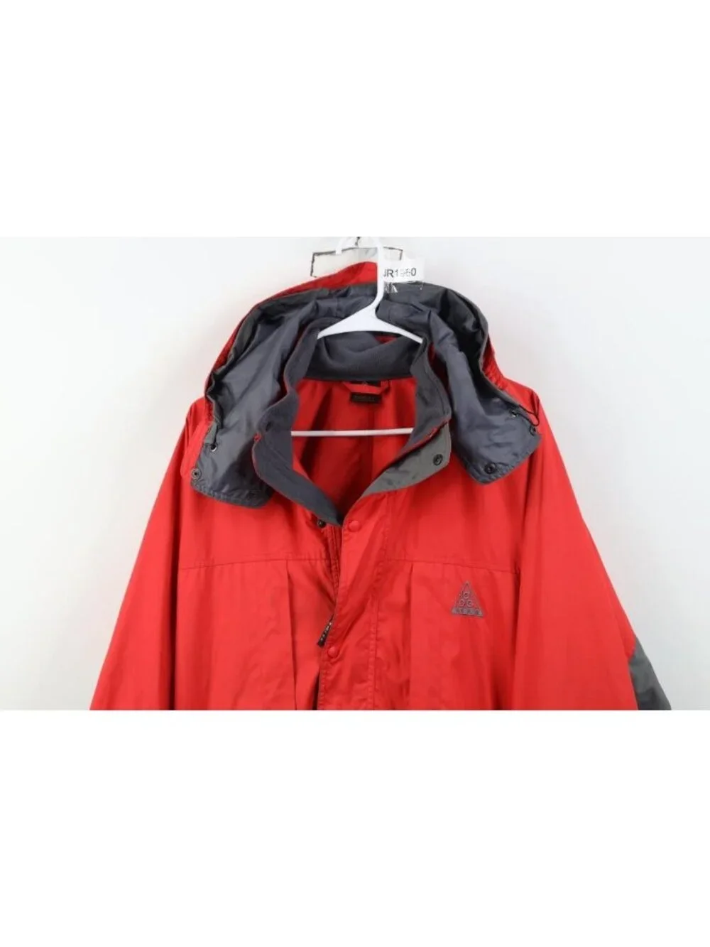 Vtg 90s Y2K Nike ACG Mens Large Travis Scott Mini Swoosh Hooded Parka Jacket Red